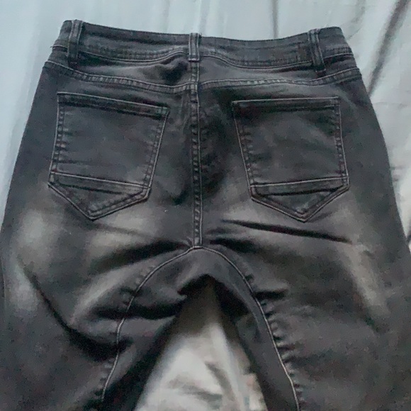 Black slim fit denim joggers - Picture 3 of 3